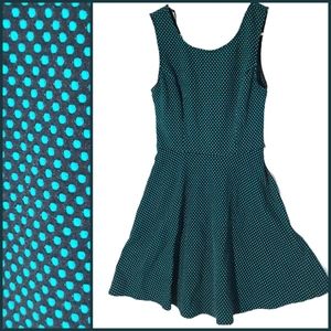Skater Dress Turquoise Polka Dots